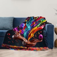 Oil Painting Pattern Flannel Blanket, Air Conditioning Blanket